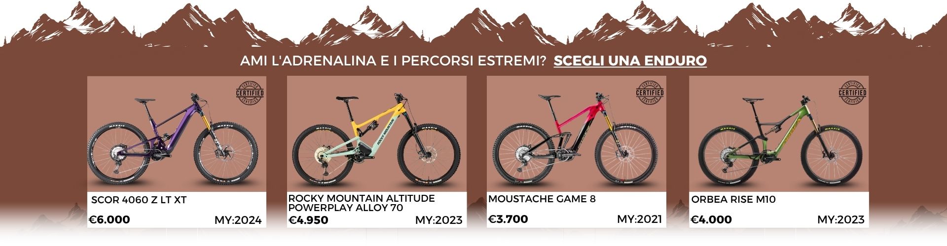 MESE DELL'USATO EBIKE STORE BRESCIA ENDURO